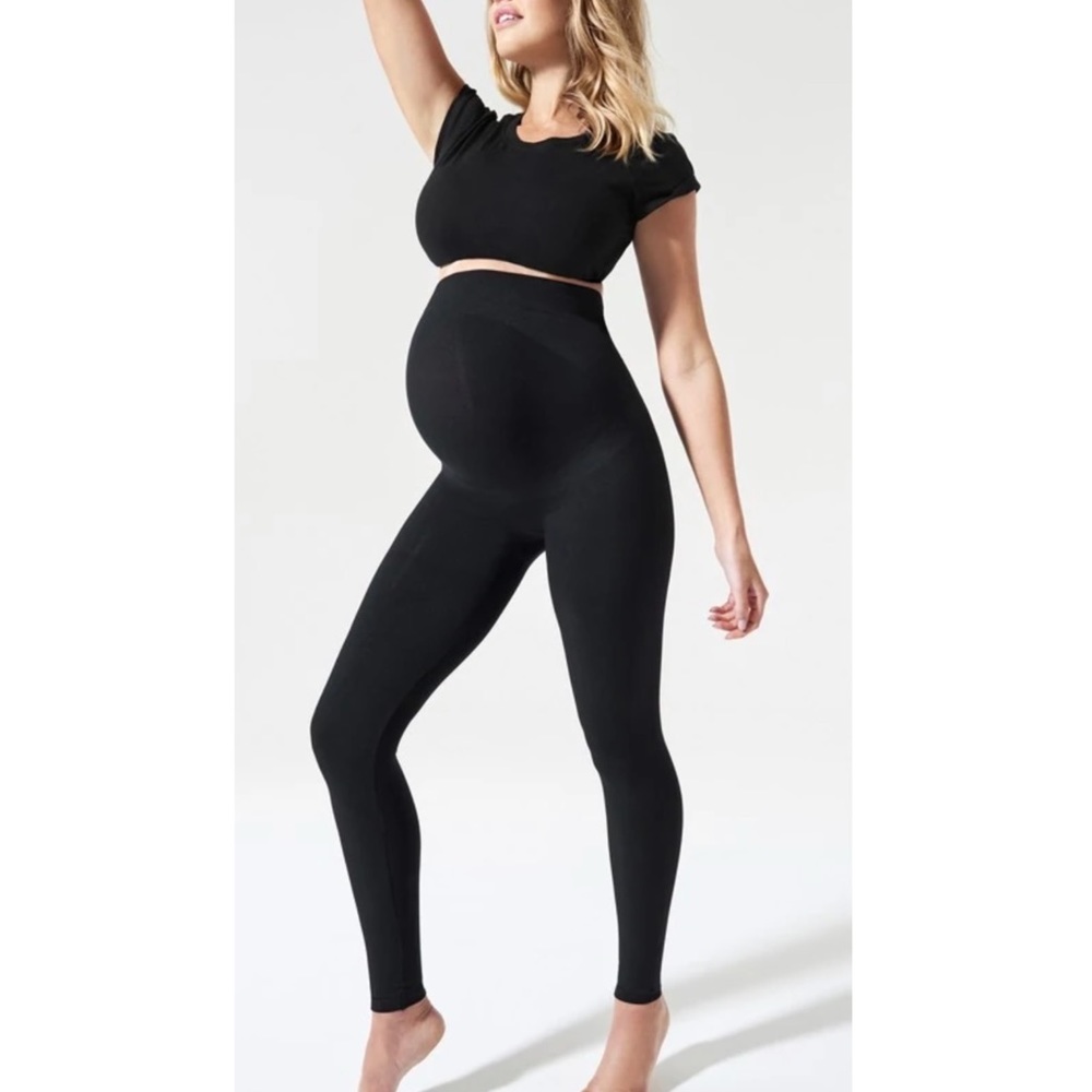 BLANQI Everyday Maternity Belly Support Leggings Black Small